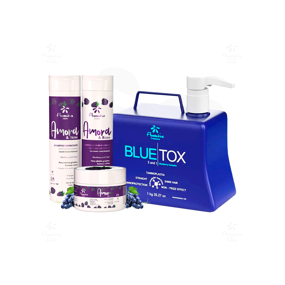 Pack Alisado - Botox Bluetox + Kit Amora & Ricino