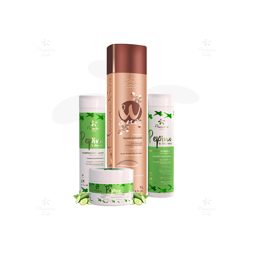 Pack Alisado W-One Premium + Kit Pepino (Shampoo, Acondicionador y Mascarilla)